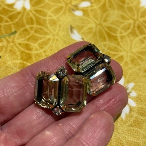 IRADJ MOINI NYC Designer Citrine VTG EARRINGS - Picture 5 of 9